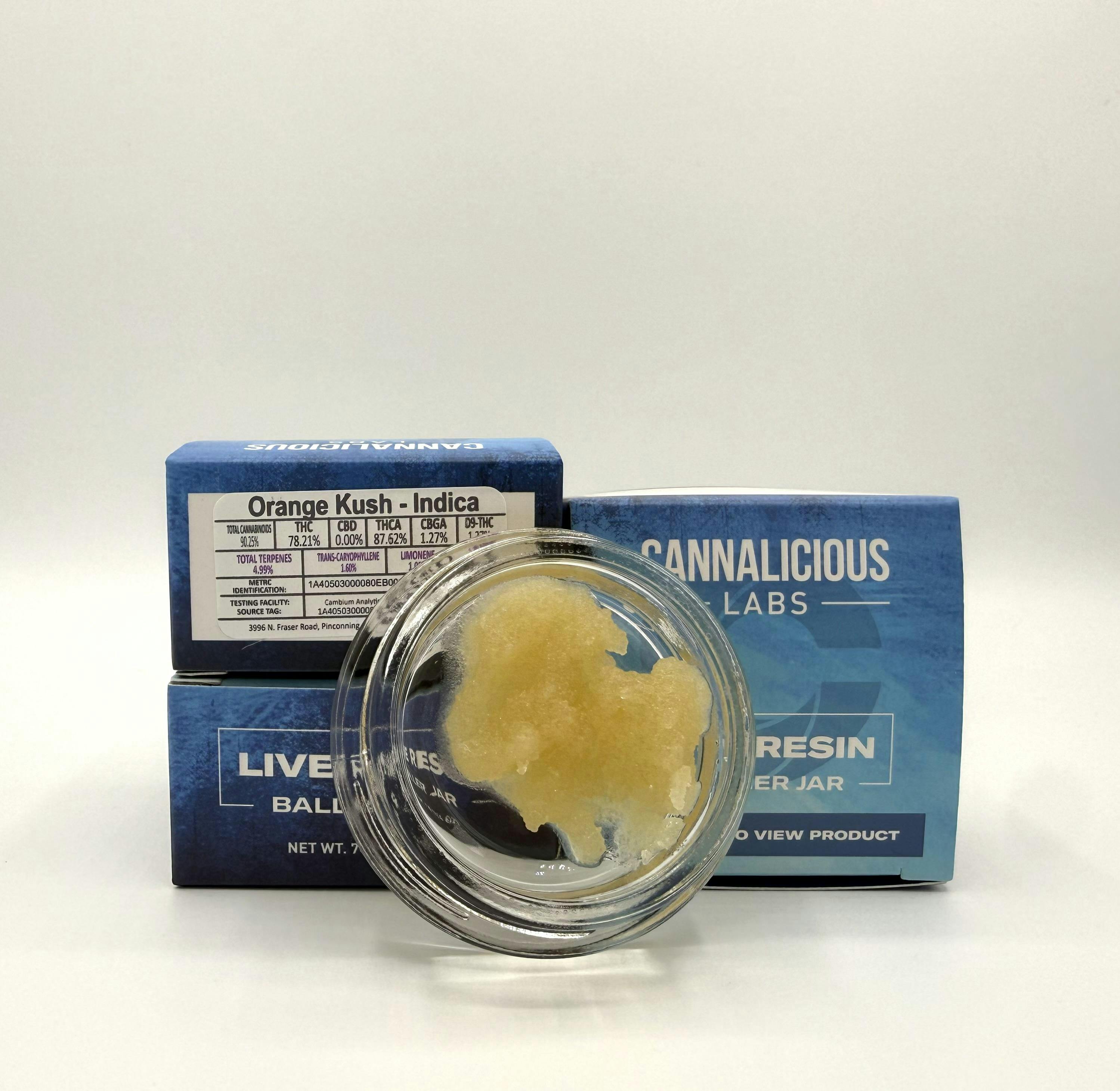 Cannalicious - 7g Live Resin Baller Jar - Orange Kush