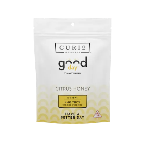 1 in MD Curio – Good Day Citrus Honey THCV Chews 1:1:4 (10ct/1mg)-active