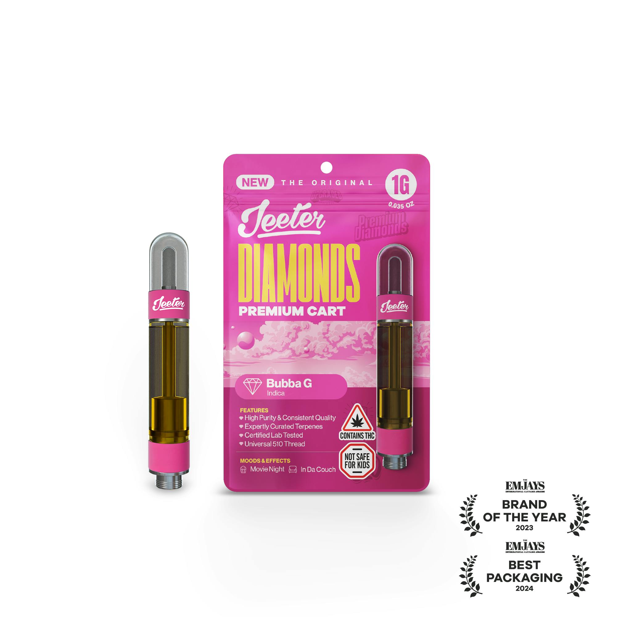 Jeeter Premium Diamonds Vape Cart - Bubba G (I) | Hidden Wonders