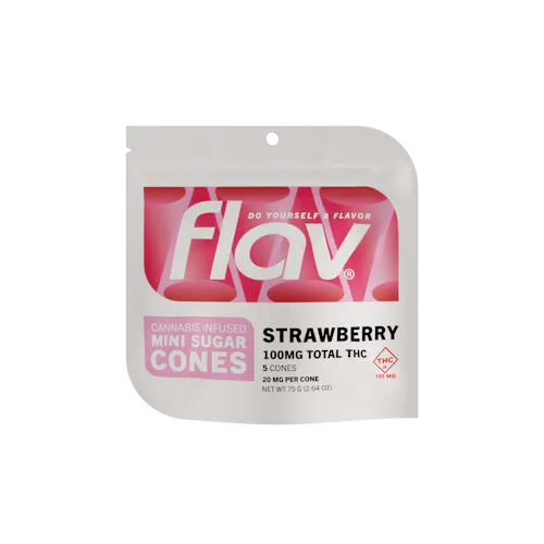 Strawberry Mini Cones – Chocolate 100mg-active