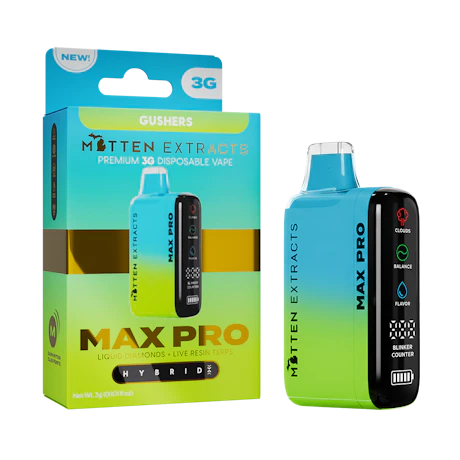 gushers vape disposable Buy Mitten Extracts - 3g MAX PRO Disposable - Gushers (H) Disposables  Cannabis