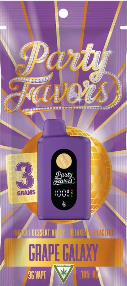 Product: PARTY FAVORS | GRAPE GALAXY | DISPOSABLE INDICA