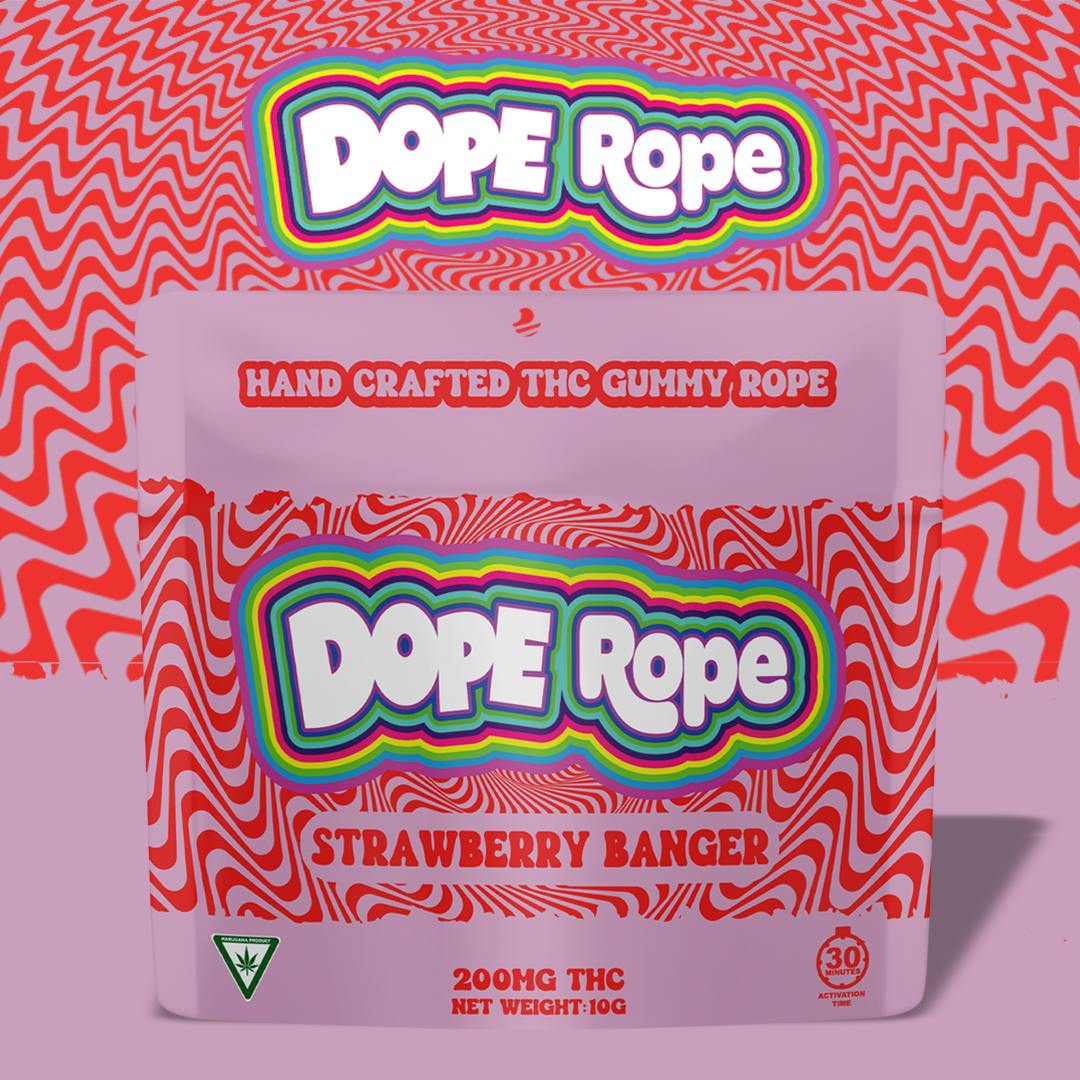 Dope Rope - 200mg Gummies - Strawberry Banger
