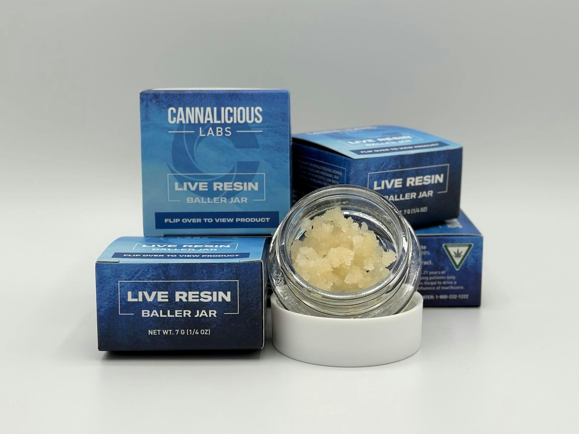 Cannalicious - 7g Live Resin Baller Jar - Blue Gummies