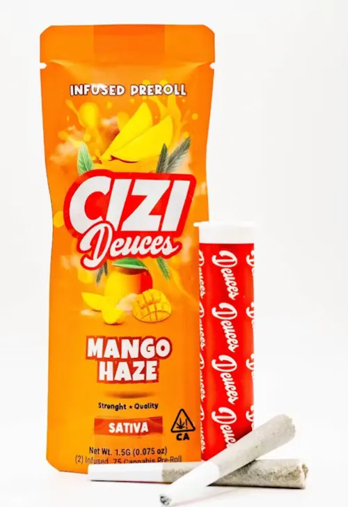 CIZI Cizi Deuces 2 pack infused Preroll Mango Haze — Los Angeles weed at LAXCC