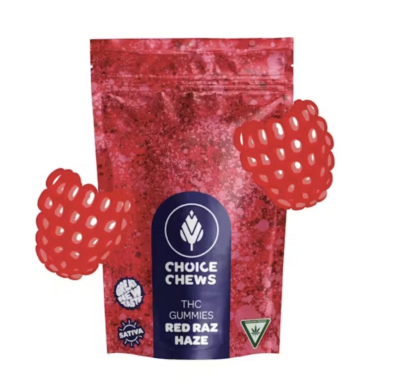 Product: Choice | Gummies - Red Raz Haze (Sativa) - 200mg