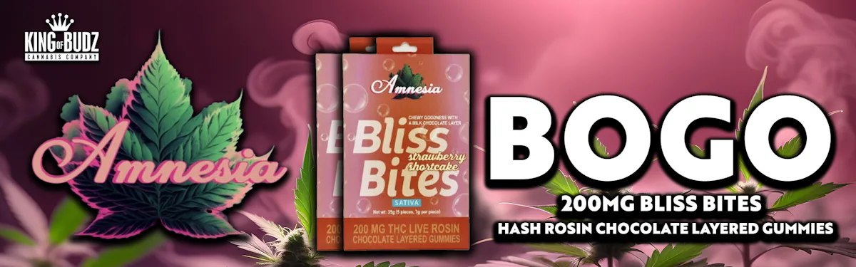 Bliss Bites 200mg Hash Rosin Chocolate Layered Gummies - BOGO