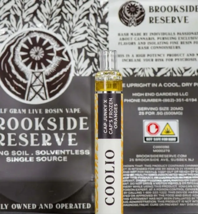 Brookside Reserve x EV Rosin Disposable Coolio .5g (hybrid, live rosin disposable)