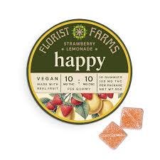 Product Vegan Gummies | Strawberry Lemonade (Happy) | 100mg | Florist Farms