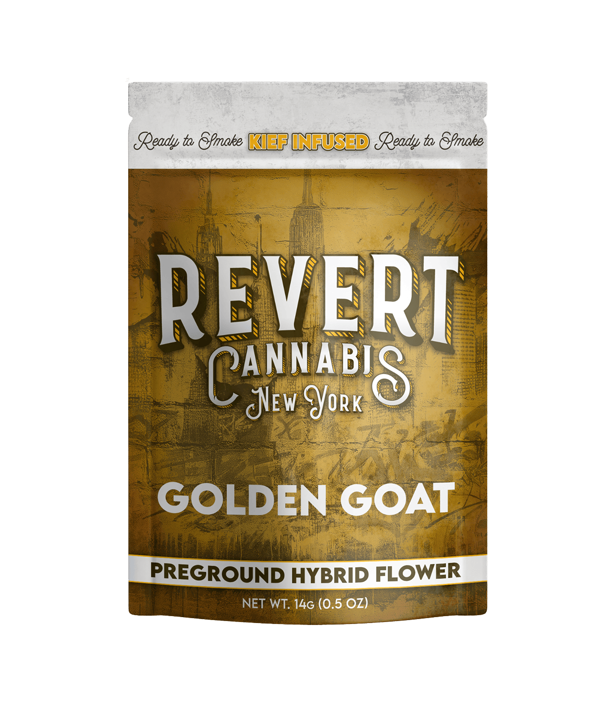 Revert Cannabis | Golden Goat | Kief-Infused Ground Flower | 14g