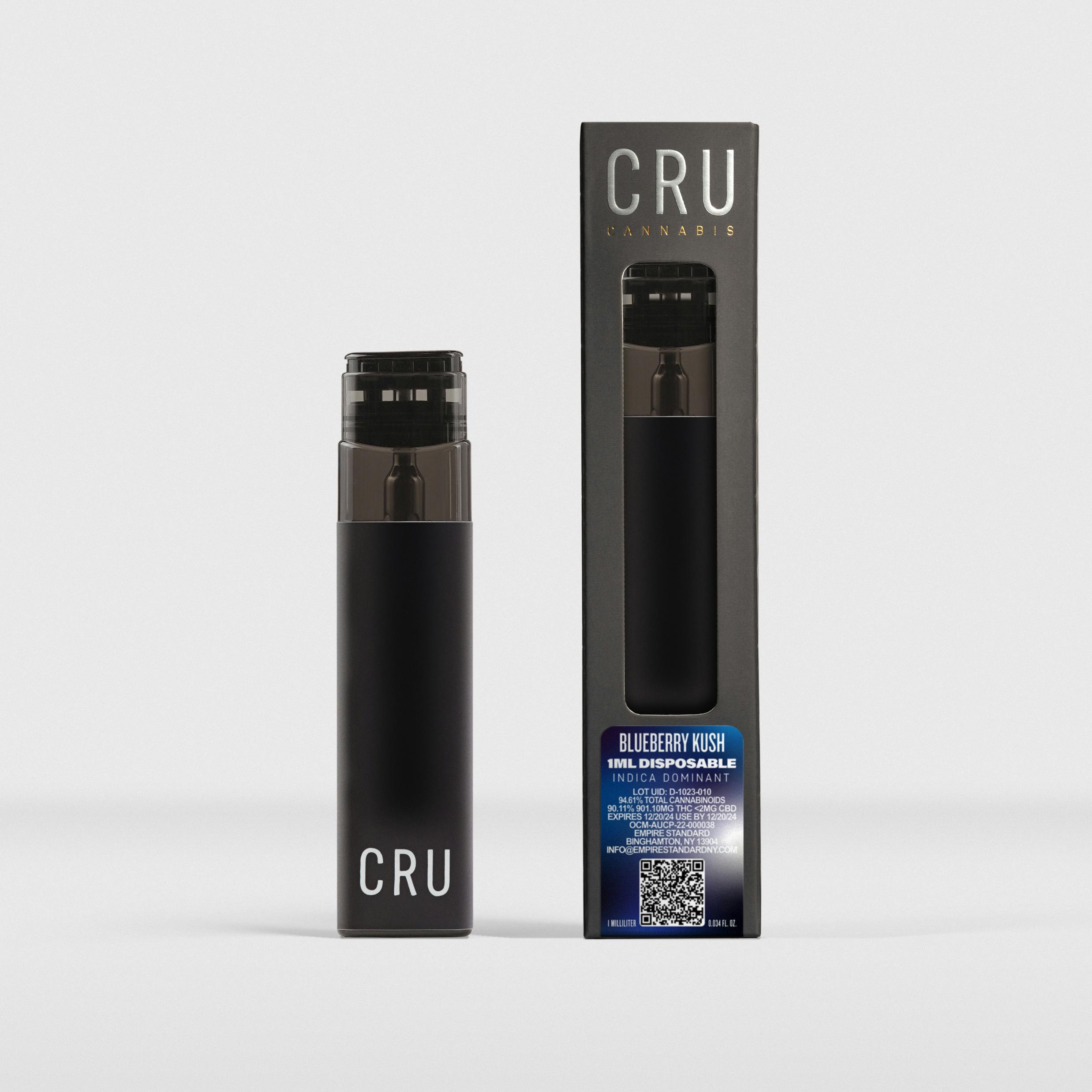CRU - Blueberry Kush Disposable Distillate Vape - 1g