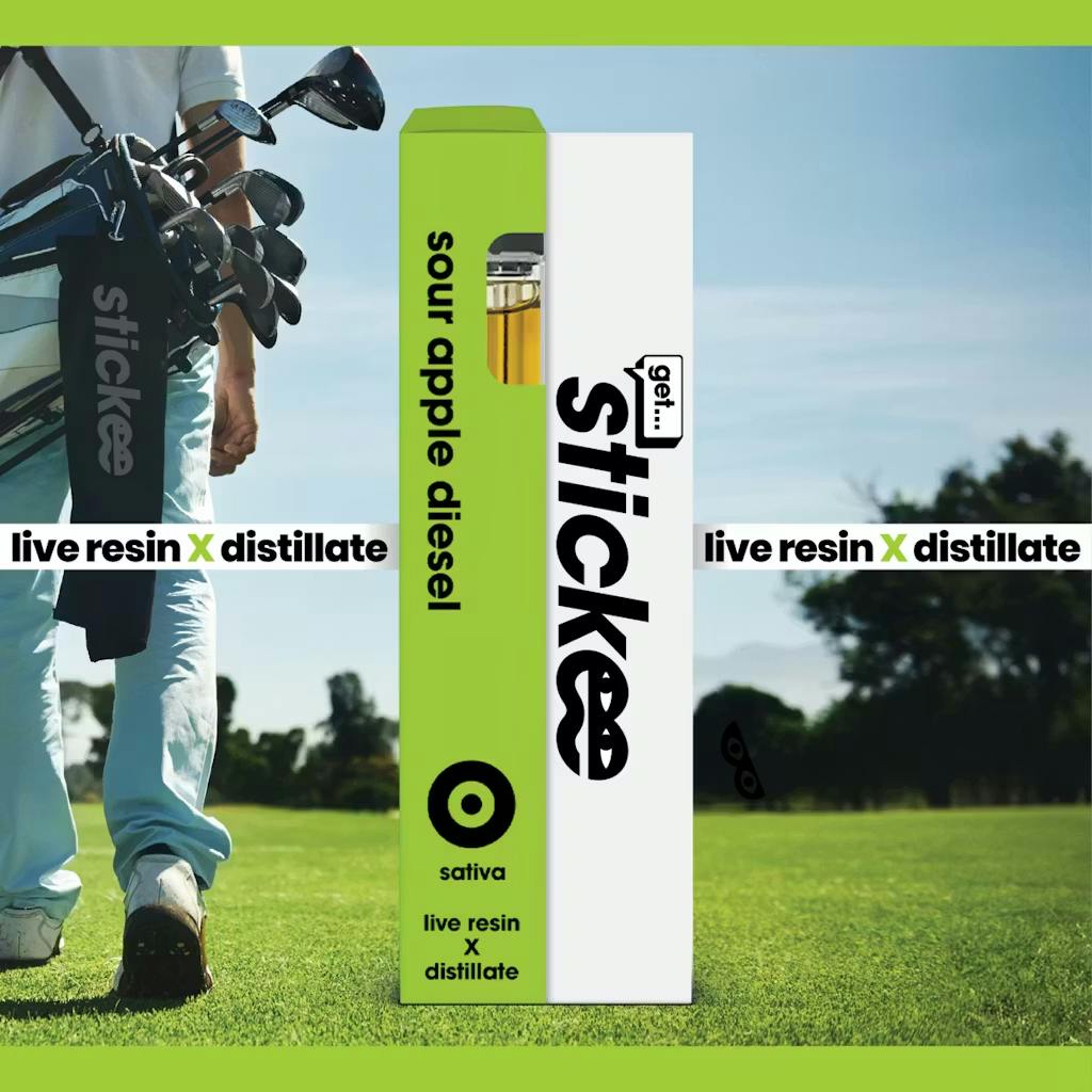 Stickee - 1g Live Resin Disposable - Sour Apple Diesel