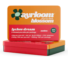 Ayrloom - 5 Pack .6g Infused Prerolls - Lychee Dream