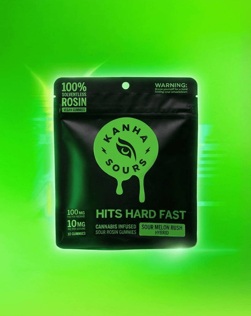 Kanha - Rosin Vegan Nano Gummies - Sour Melon Rush (H) (100mg)