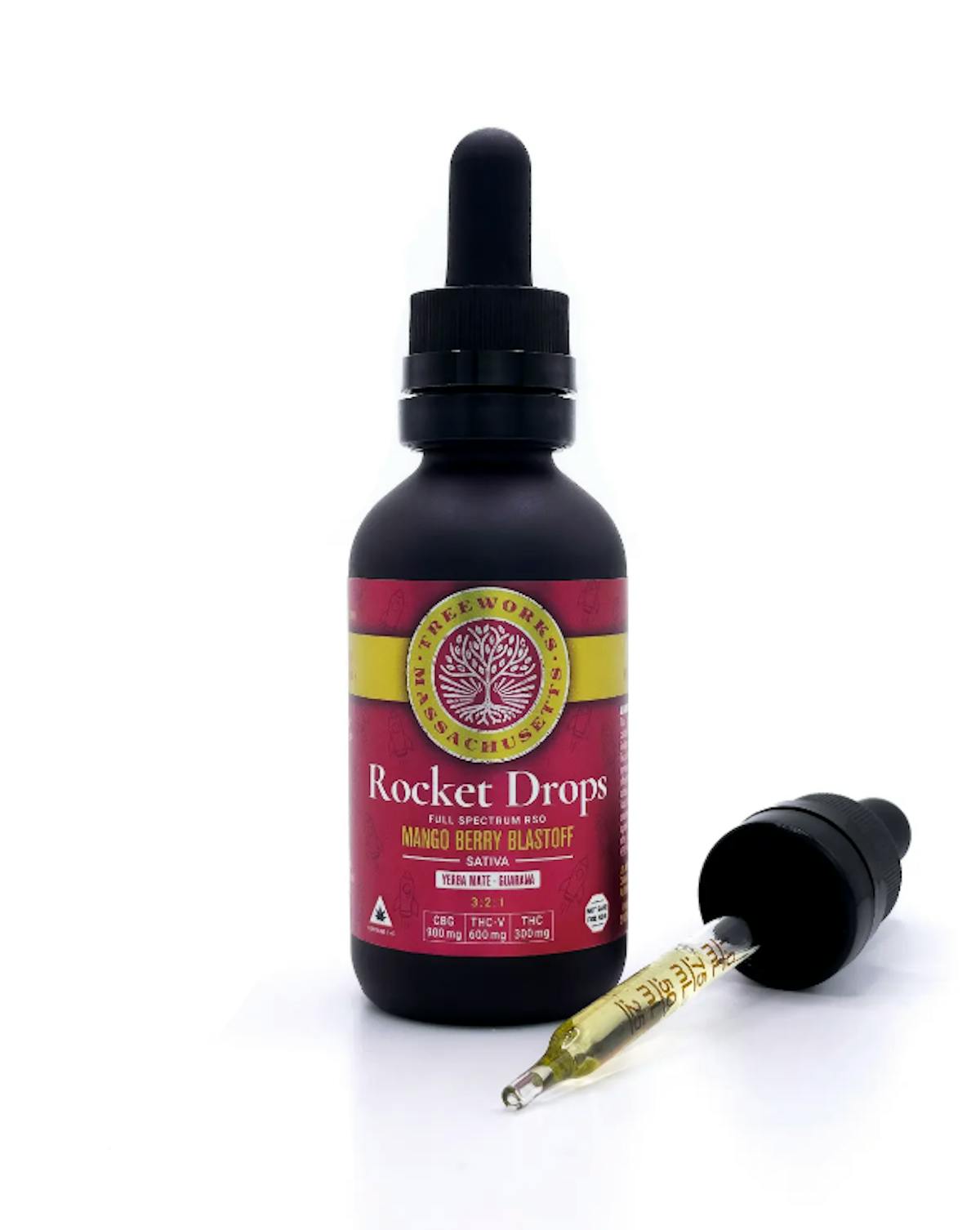 Photo of Treeworks 3:2:1 Mango Berry Blastoff Rocket Drops Tincture 300mg 60ml (CBG:THCV:THC)