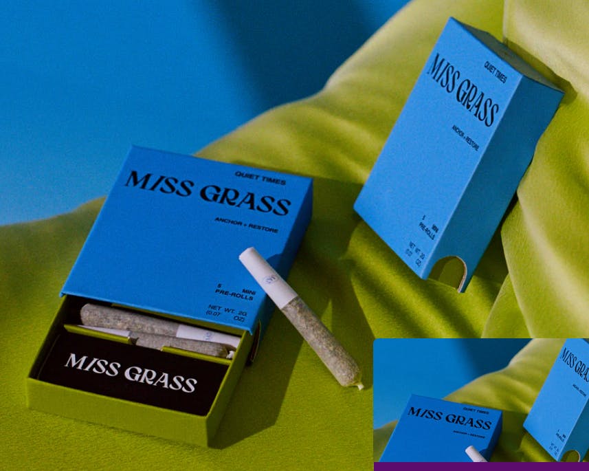 Miss Grass | 5pk Mini Pre roll (0.4g) | Quiet Times | Grape Gasoline