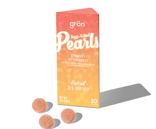 1:1 Peach Prosecco Pearls – CBD/THC – Hybrid-1