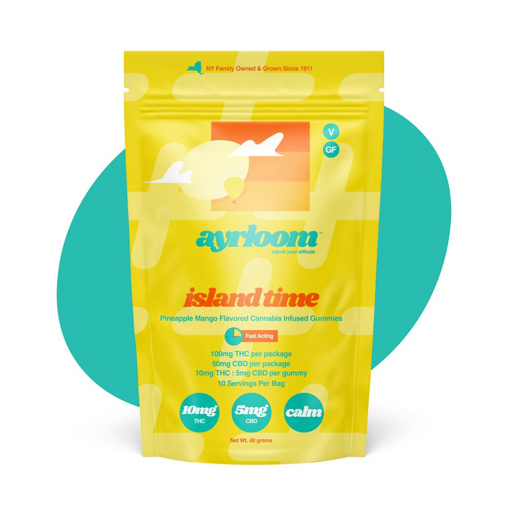 Product Ayrloom Pineapple Mango "Island Time" | 2:1 | 10MG THC : 5MG CBD 10 Pack