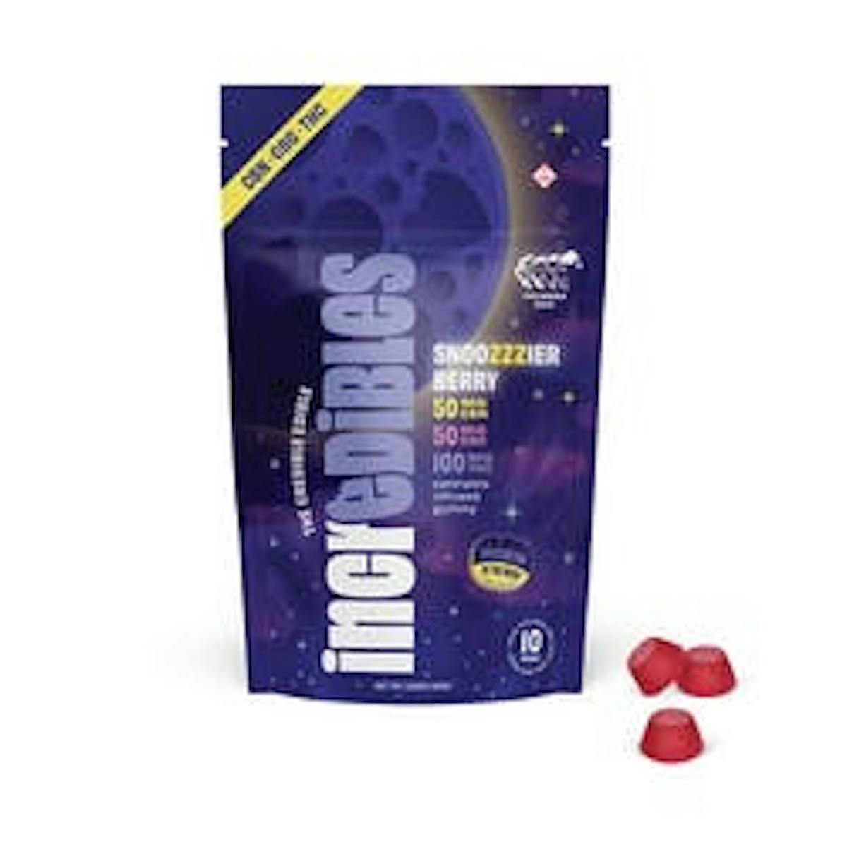 Photo of Incredibles 2:1:1 Snoozzzierberry Gummies 100mg 20pk (THC:CBG:CBN)