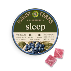 Florist Farms | Blueberry THC:CBN Gummies 100mg