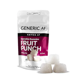 Generic AF | Gummy | Fruit Punch | 100mg 20pk