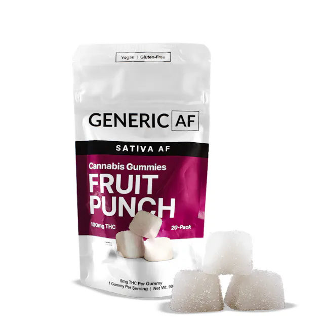 Generic AF Generic AF | Gummy | Fruit Punch | 100mg 20pk