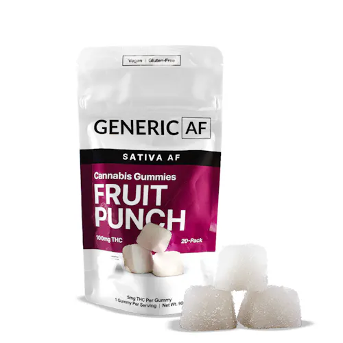 Generic AF | Gummy | Fruit Punch | 100mg 20pk-active