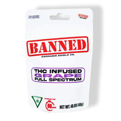 BANNED EDIBLE CO. | GRAPE GUMMIES - 4PK | 200MG