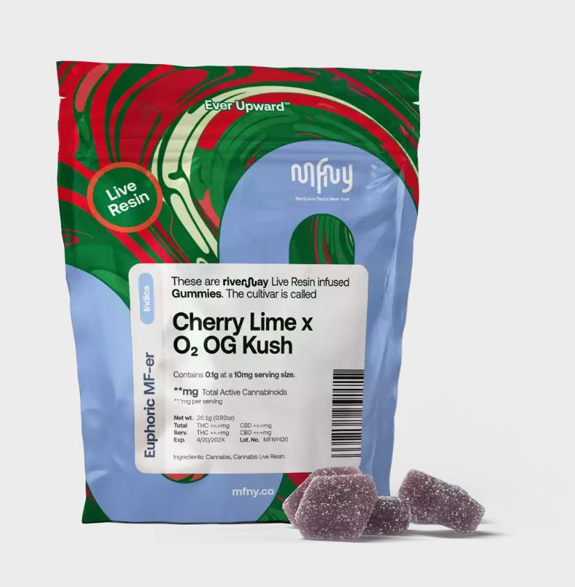 Cherry Lime x O2 OG Kush Live Resin Gummies | 10 pk | Raven's
