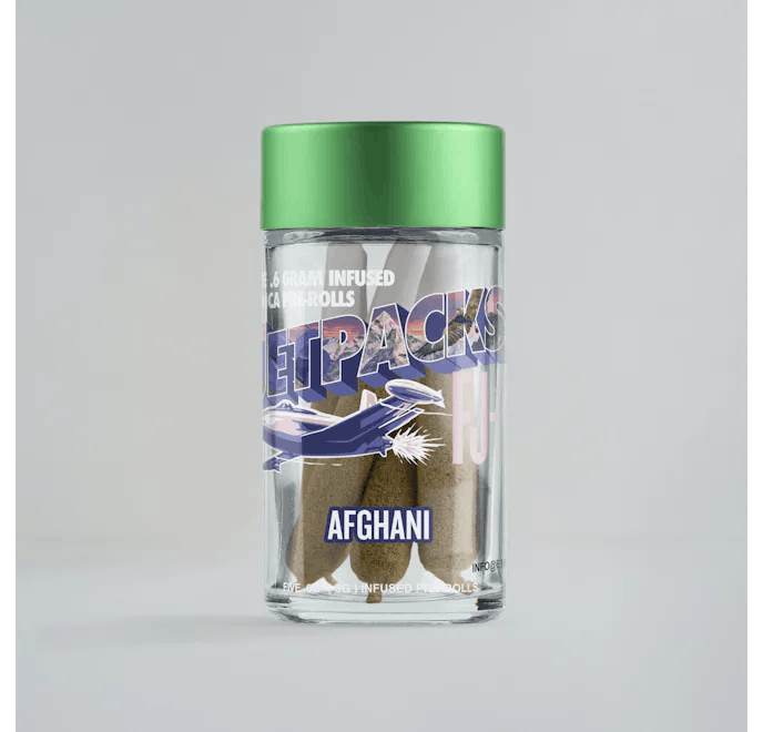 Pre-roll | Jetpacks | Live Resin Infused | Afghani | 5pk | 3g
