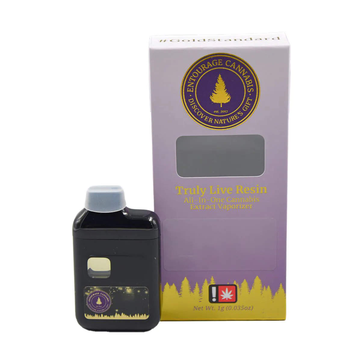 Entourage Cannabis 1g OREGON GRAPE POP Live Resin All-In-One Cannabis  Extract Vaporizer 1g Vaporizers