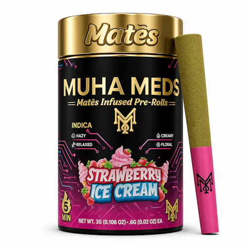 Muha Mates - 5-Pack .6g Infused Prerolls - Strawberry Ice Cream