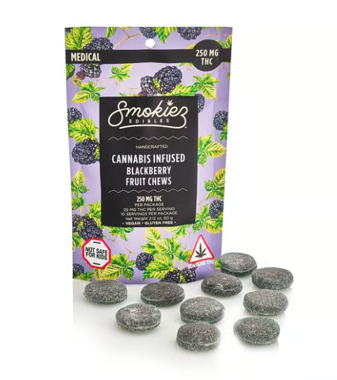 Sour Blackberry Gummies 250mg (10-Pack | 25mg Each)