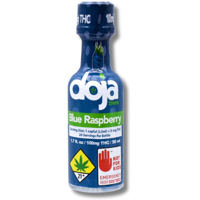 Doja Trees Beverage - Blue Raspberry - 1.7 fl. oz - 100mg THC