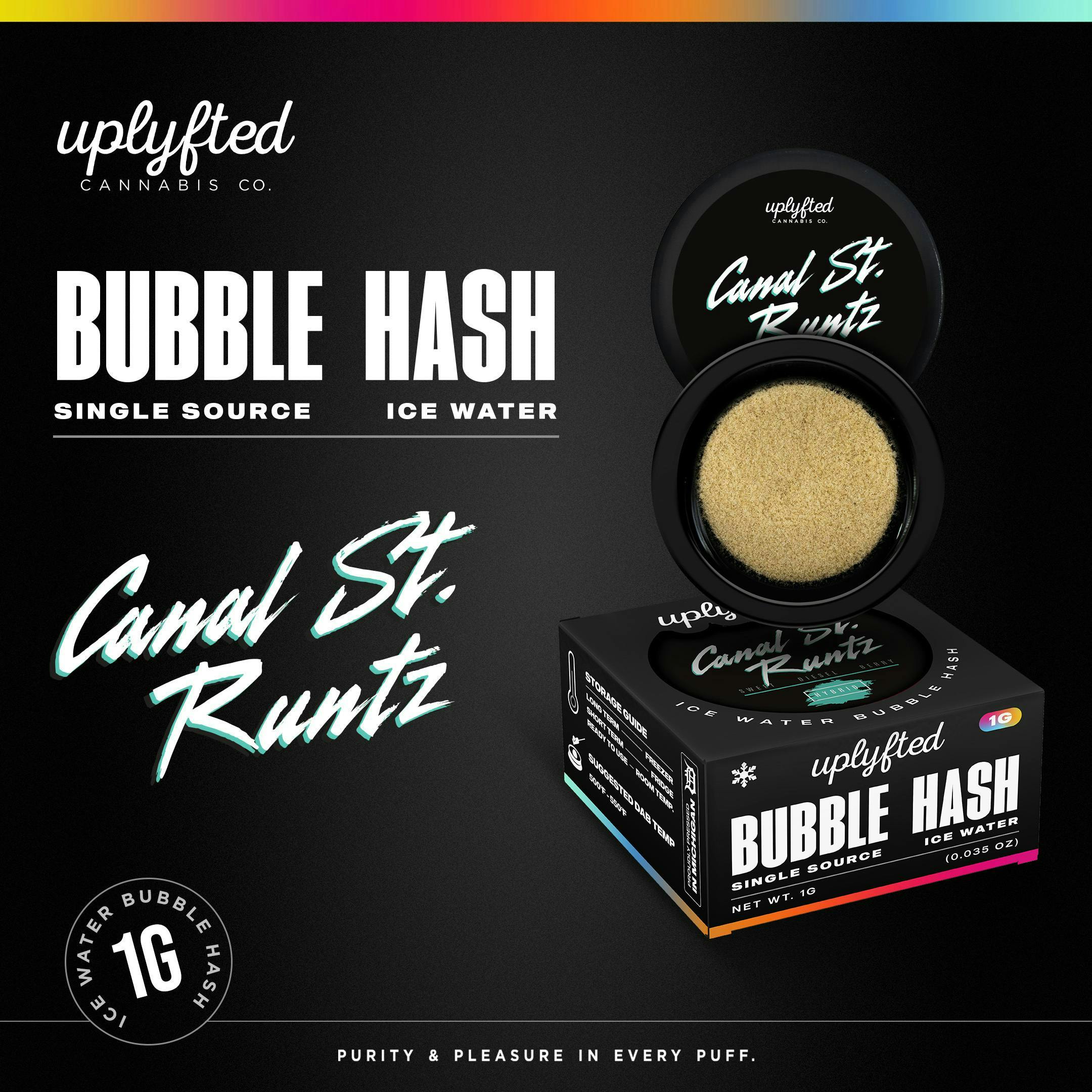 Uplyfted Cannabis Co. UPLYFTED | CANAL ST. RUNTZ | BUBBLE HASH HYBRID — CONCENTRATES