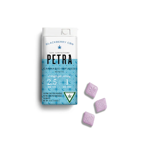 Petra Blackberry CBN Mints [40pk] (100mg THC : 40mg CBN)