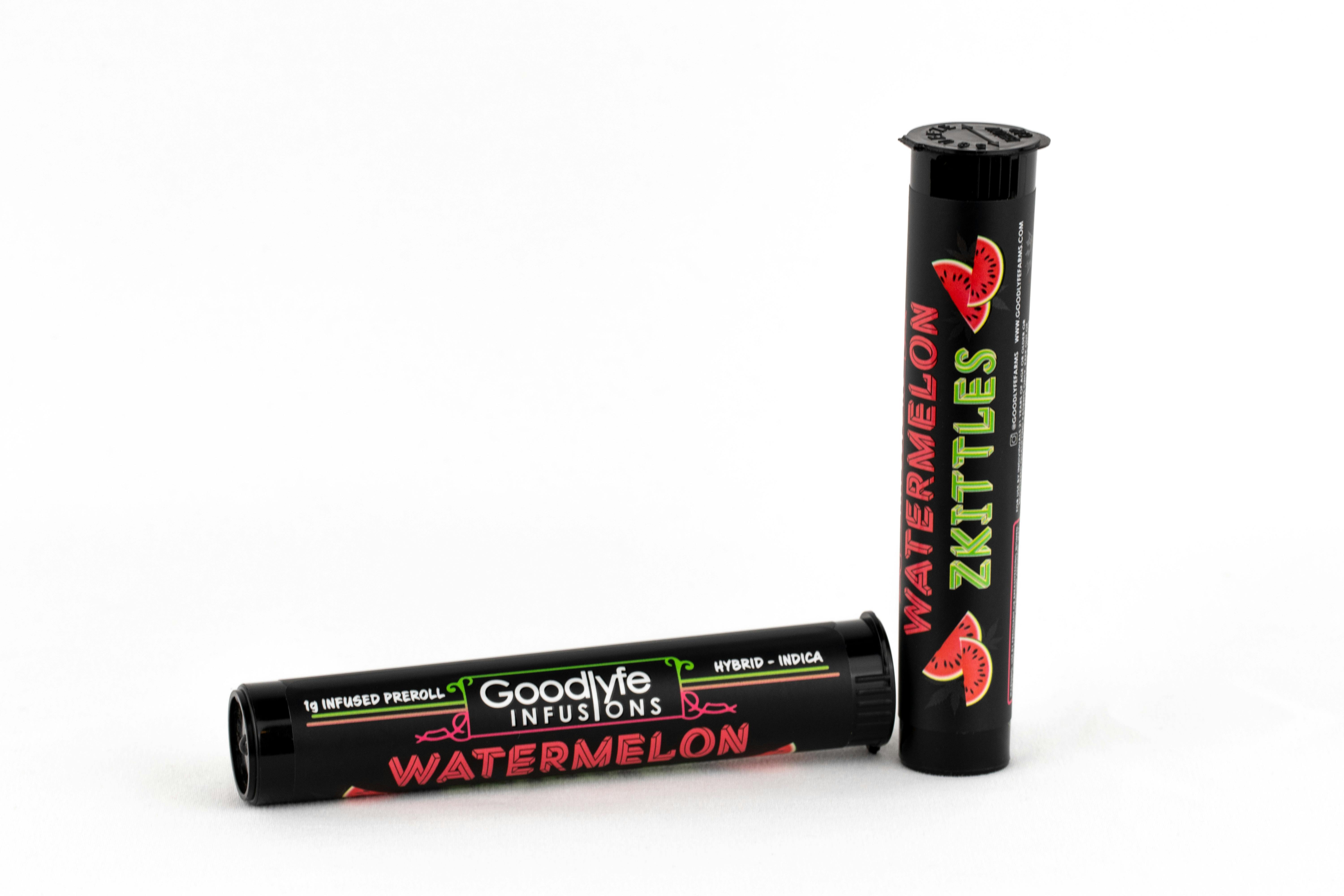 Goodlyfe Infusions - Infused Preroll - - Hybrid Indica - **WATERMELON ZKITTLES** (5/$15)