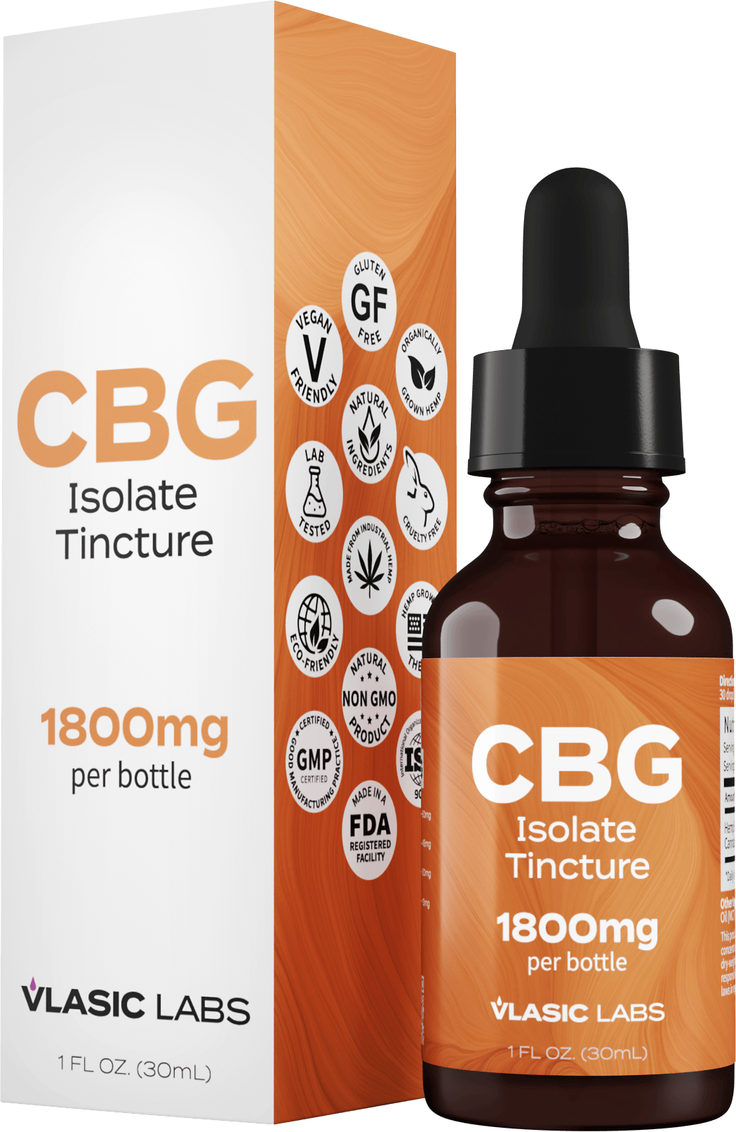 Vlasic | CBD | Isolate Tincture (CBG 1800 mg) | 30 mL at Bud