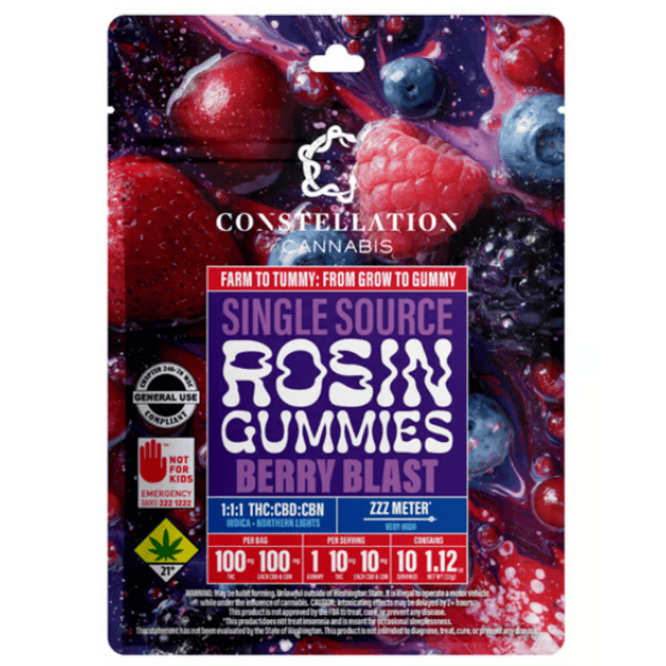 Constellation: CBN 1:1:1 Berry Blast - Hash Gummies 10pk 100mg