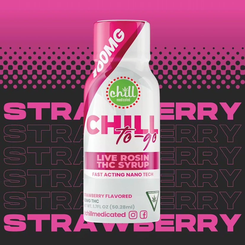 Chill Medicated | 100mg To Go Rosin Thc Syrup | Strawberry