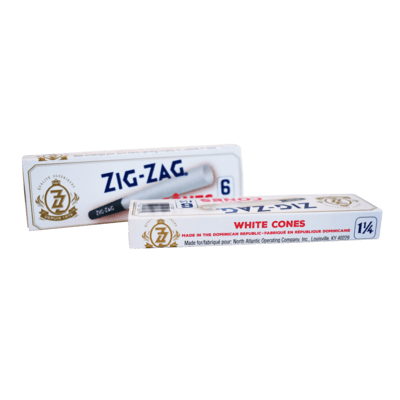 Zig Zag - White 1 1/4 Cone - 6 Pack | Cheerful Charlie's Cannabis Co.