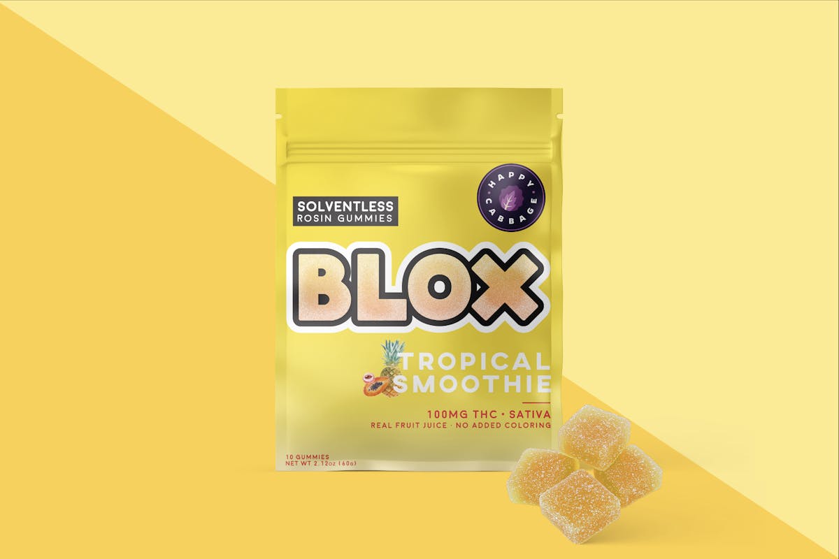 Photo of Blox Tropical Smoothie Solventless Rosin Gummies