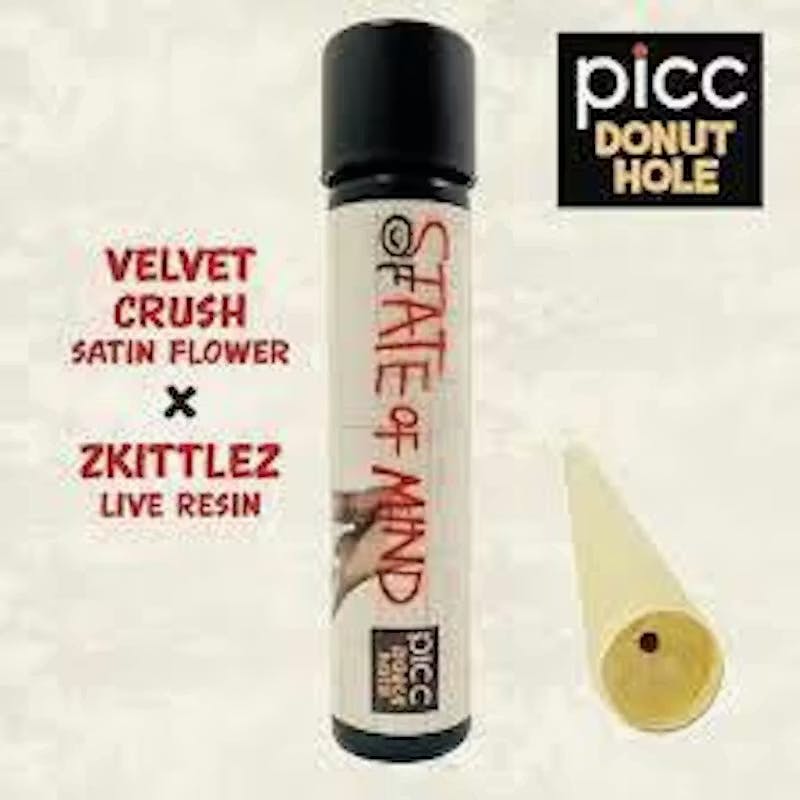 Product State Of Mind - Velvet Crush x Zkittlez - 1g - Live Resin Infused Preroll
