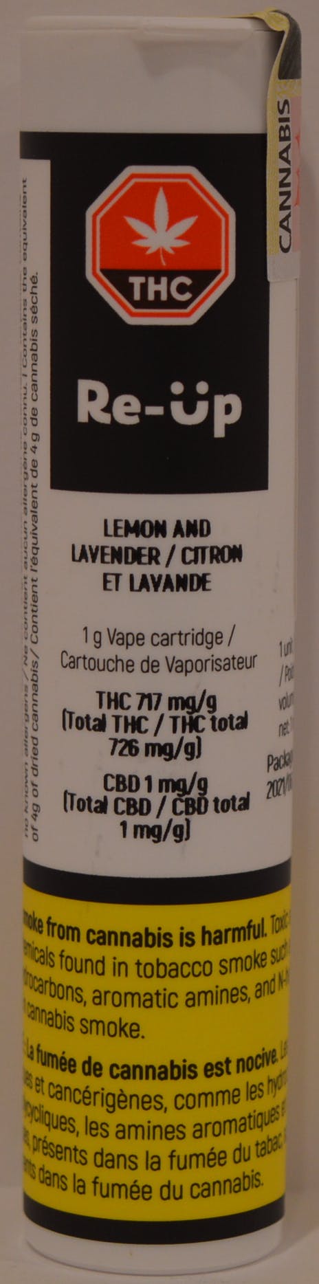 Lemon and Lavender 510 Thread Cartridge | 1.0g | Cannabis Grey 