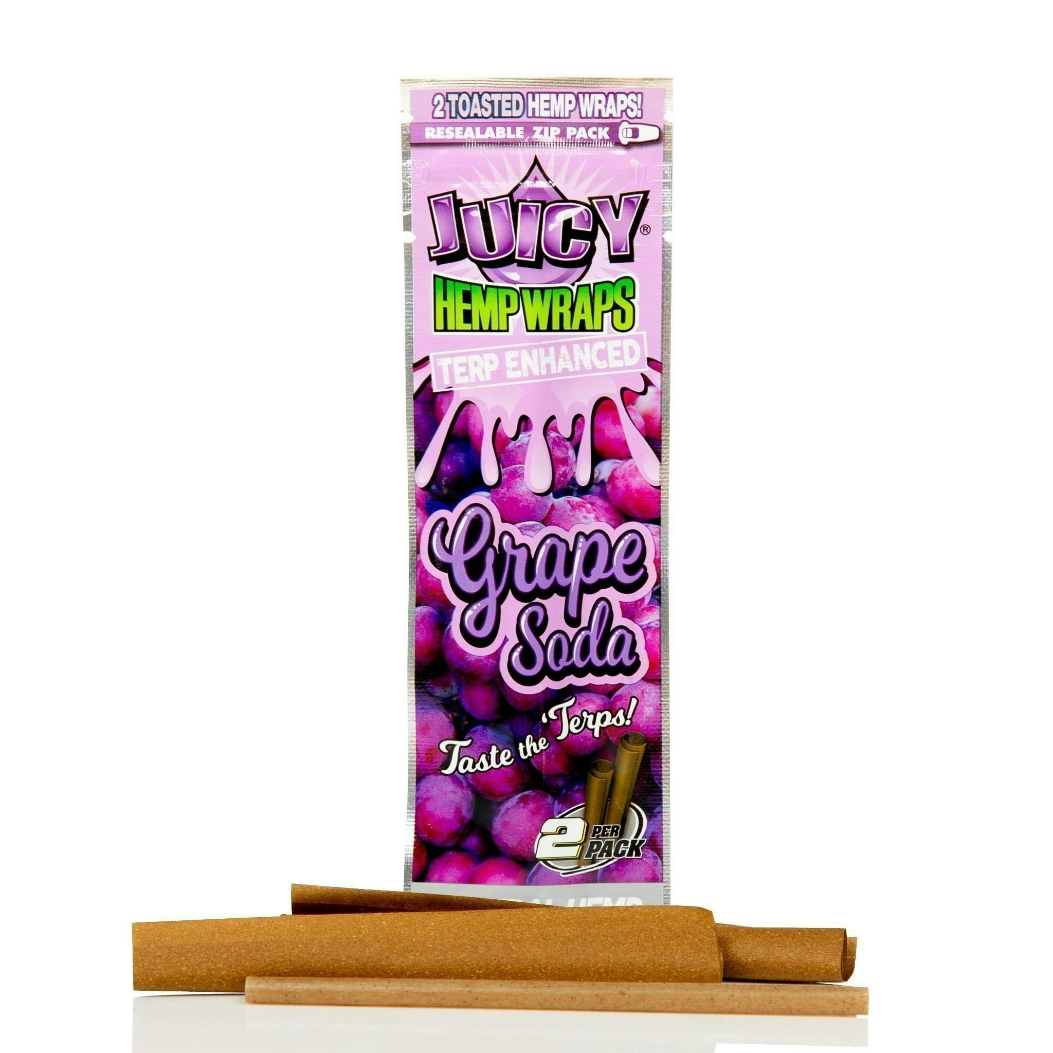 Juicy Jay Terp Infused Hemp Wrap Grape Soda 2pk