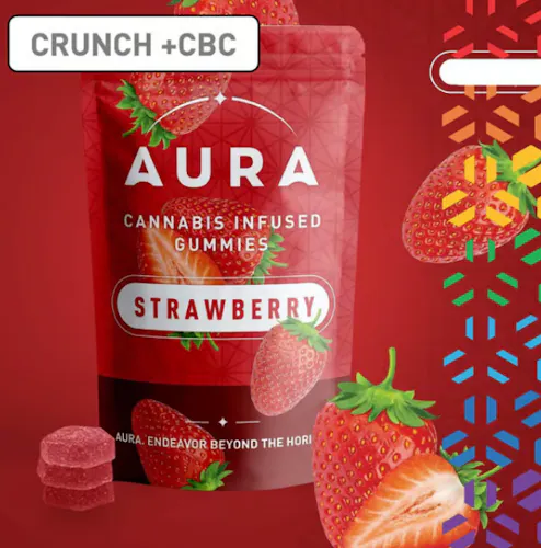 Aura: 3:1 THC:CBC Strawberry CRUNCH – Gummies 22pk 229mg-1