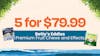 5 for $79.99 - Betty's Eddies Premium Fruit Chews and Effects