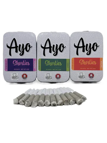 Ayo: Pre-Roll Pack | Mandarin Cookies | Shorties | 0.3g ea | 12pk-active