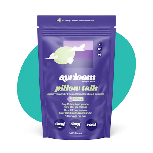Ayrloom Blueberry Lavender ‘Pillow Talk’ | 1:1 | 5MG THC : 5MG CBN 10 Pack-active