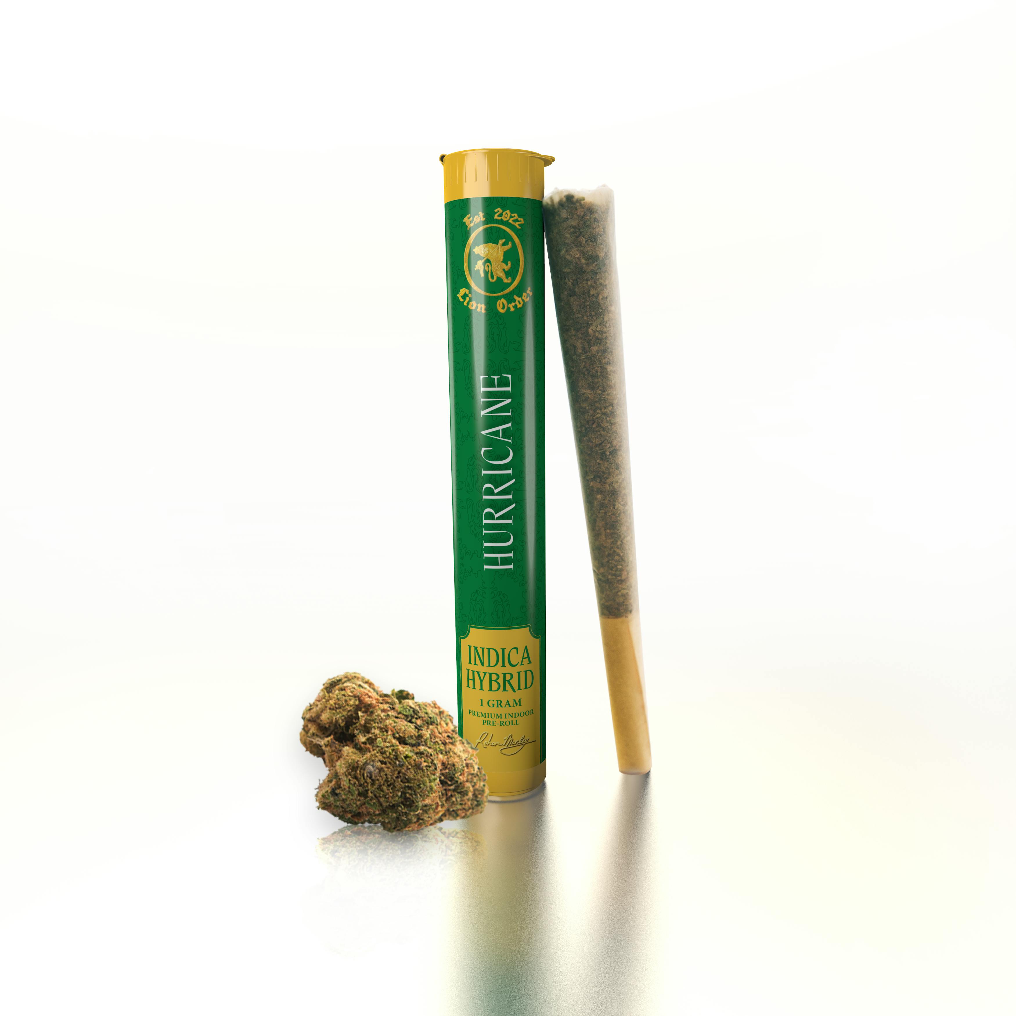 Product: Lion Order | Hurricane | Pre-roll | 1.3g | Indica